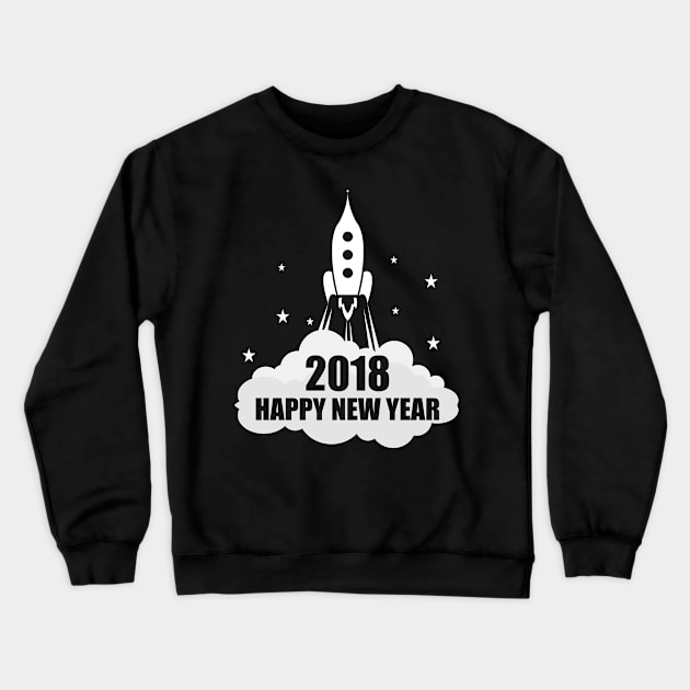 Happy New Year Rocket 2018 Year of the Dog Crewneck Sweatshirt by theperfectpresents